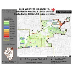 M72-IL US Congress District 3, Latino Population Percentages, by Census Blocks, Census 2010