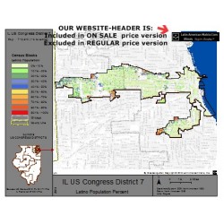 M72-IL US Congress District 7, Latino Population Percentages, by Census Blocks, Census 2010