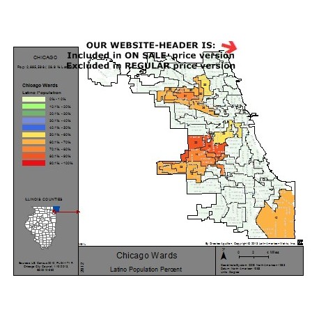 M81L-Chicago Latino Wards, Latino Population Percentages, by Ward, Census 2010
