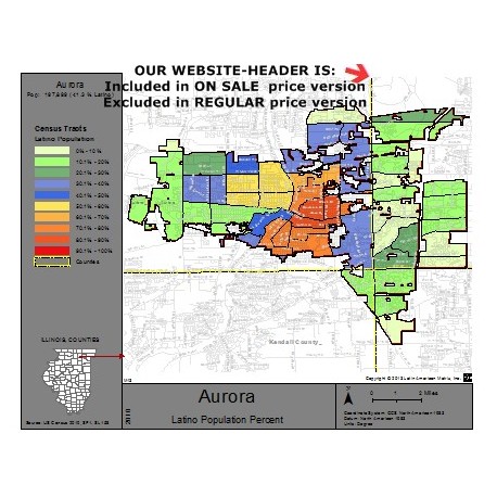 M13-Aurora, Latino Population Percentages, by Census Tracts, Census 2010