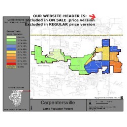 M13-Carpentersville, Latino Population Percentages, by Census Tracts, Census 2010