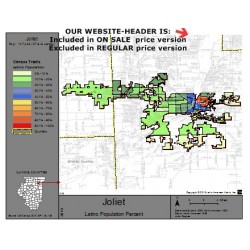 M13-Joliet, Latino Population Percentages, by Census Tracts, Census 2010