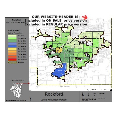M13-Rockford, Latino Population Percentages, by Census Tracts, Census 2010