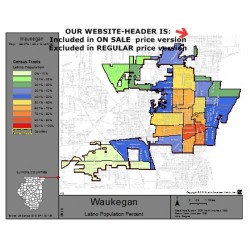 M13-Waukegan, Latino Population Percentages, by Census Tracts, Census 2010