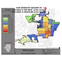 M13-Waukegan, Latino Population Percentages, by Census Tracts, Census 2010