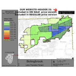 M14-Bolingbrook, Latino Population Percentages, by Census Tracts, Census 2010